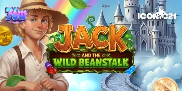 Interface do jogo Jack and the Wild Beanstalk mostrando o pé de feijão crescendo nos rolos